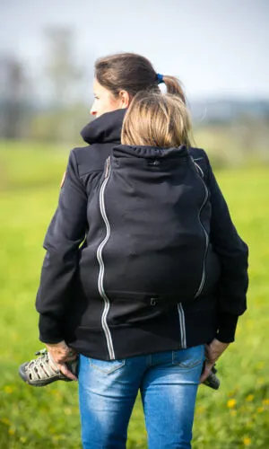 Angel Wings Babywearing Hoodie Black