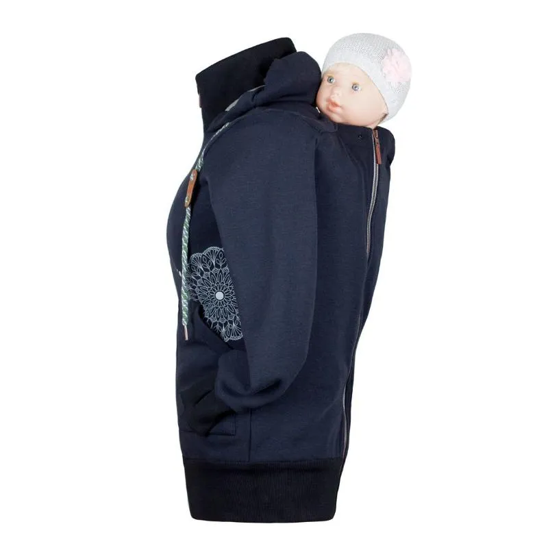 Angel Wings Babywearing Hoodie Black