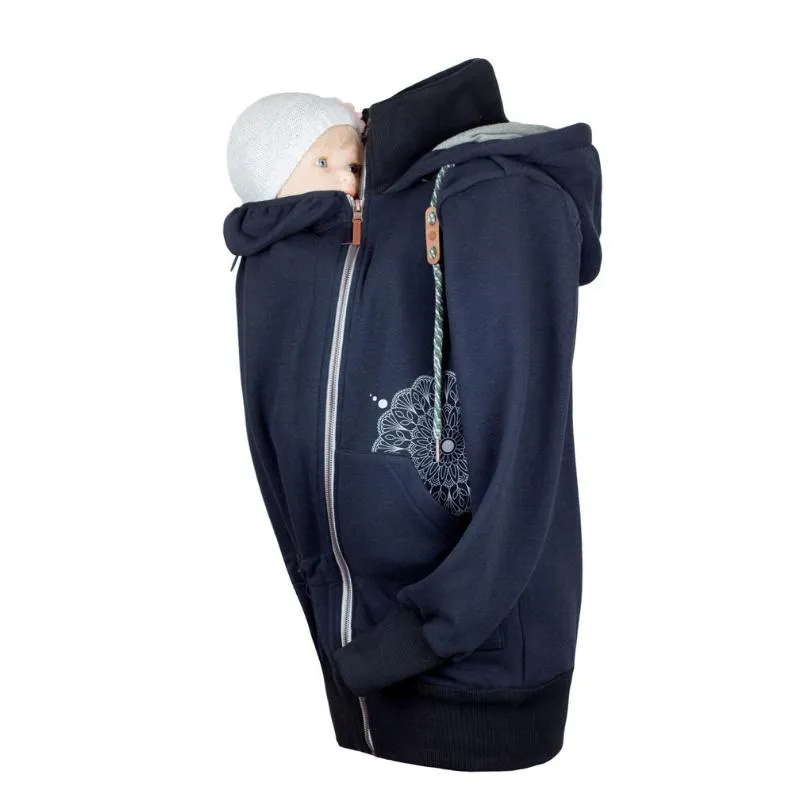 Angel Wings Babywearing Hoodie Black