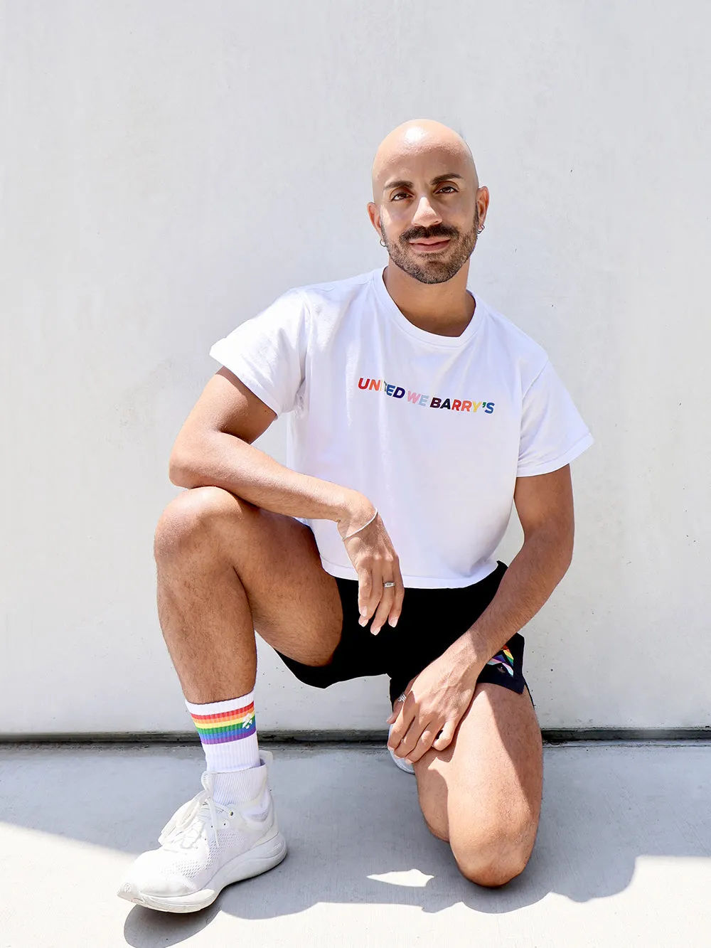 BARRY'S PRIDE CROP WHITE TEE