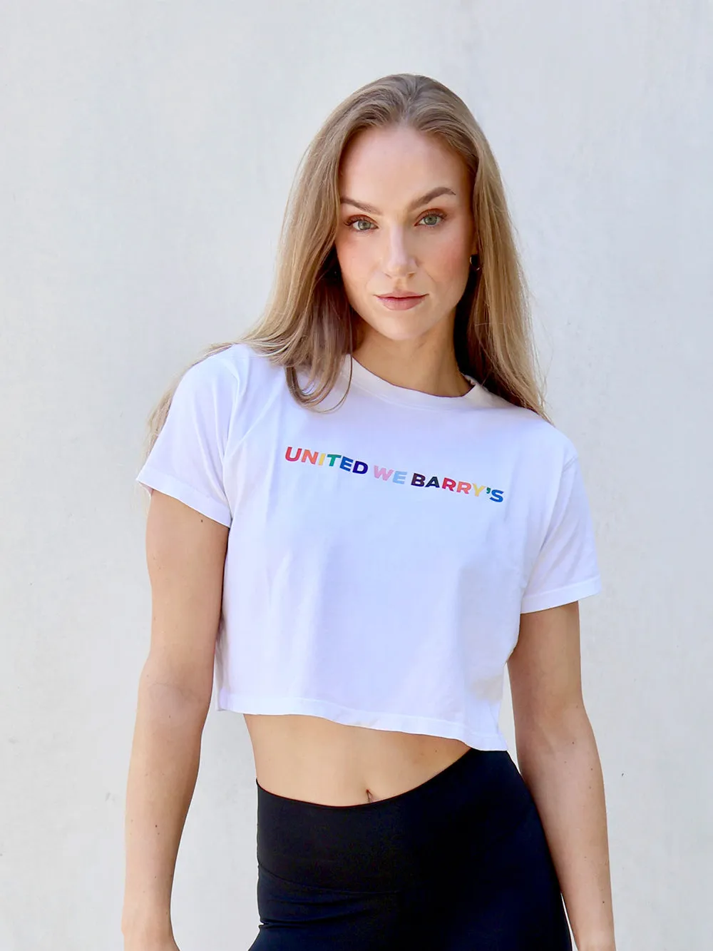 BARRY'S PRIDE CROP WHITE TEE