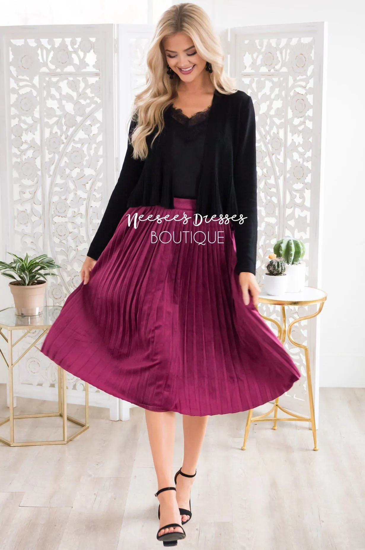 Better Together Velvet Skirt