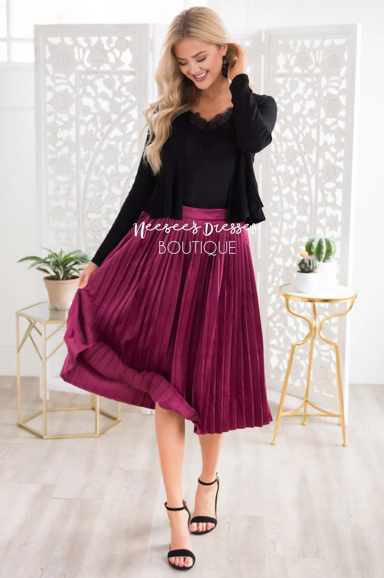 Better Together Velvet Skirt