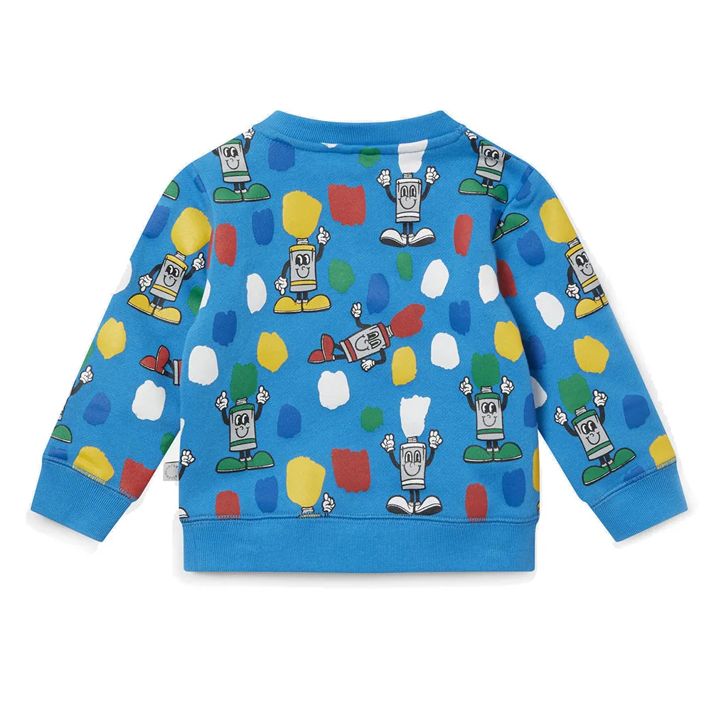 Blue Paint Tube Sweatshirt