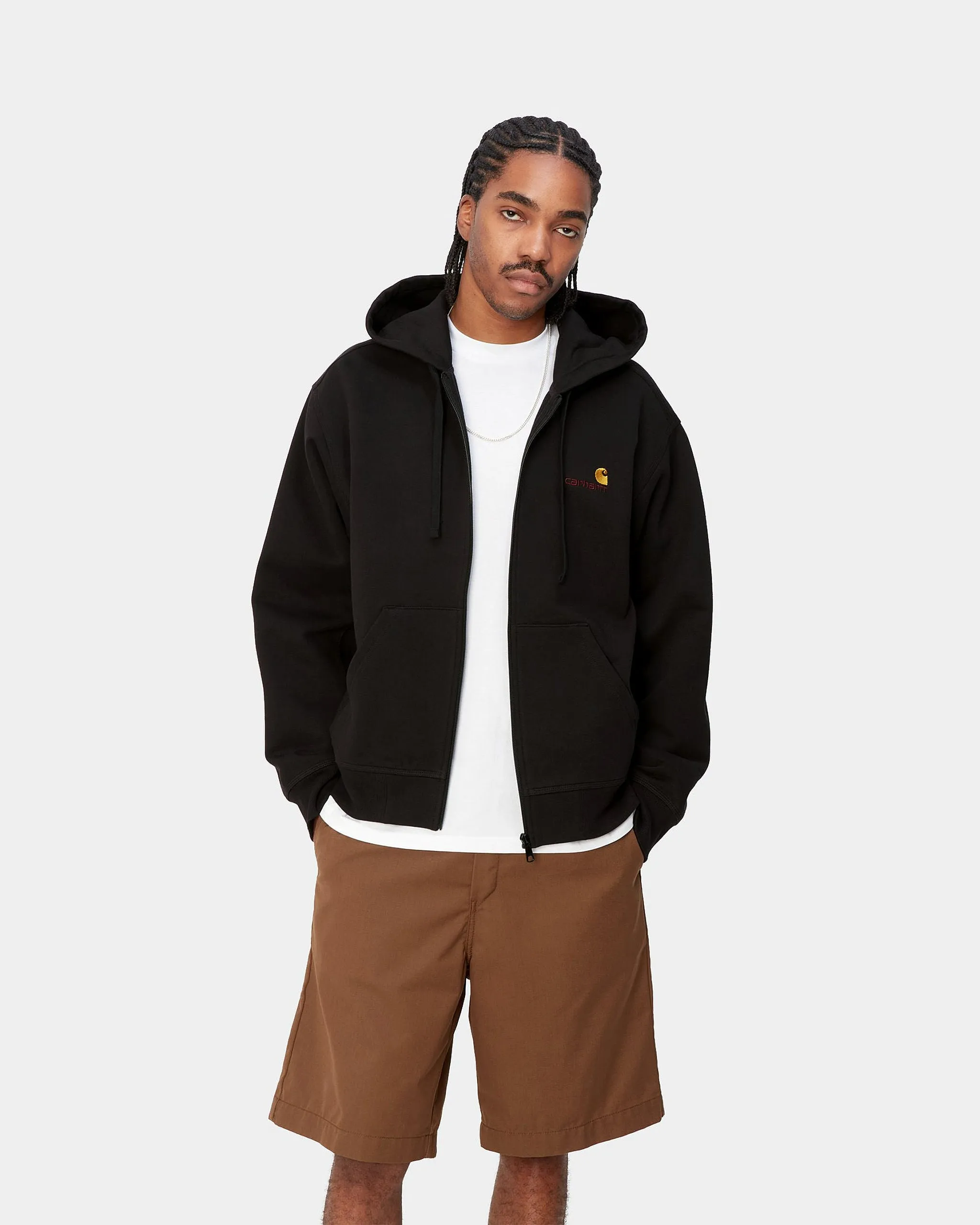 Carhartt WIP Hooded American Script Jacket - Black