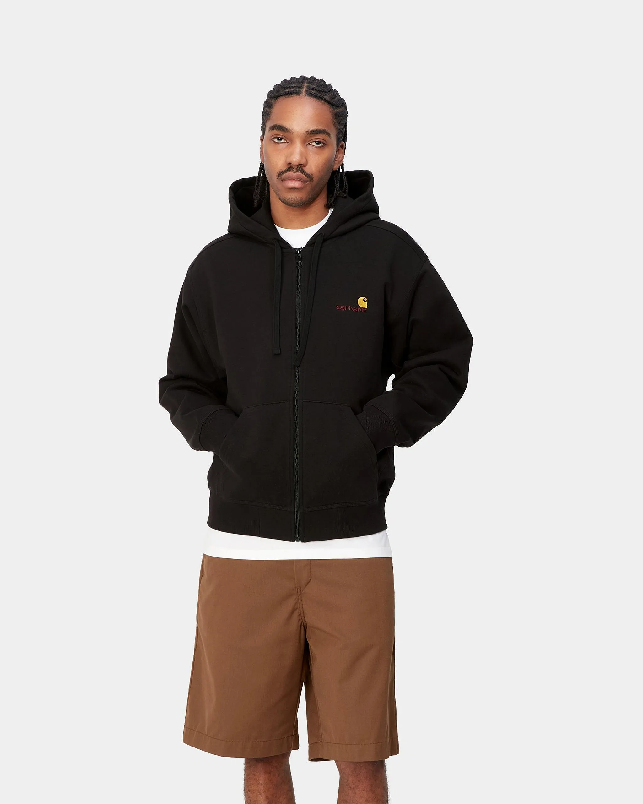 Carhartt WIP Hooded American Script Jacket - Black