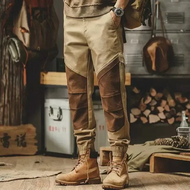 Casual Patchwork Safari Style Pants