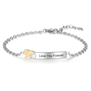 Chain Bracelet with Custom Name Engraved