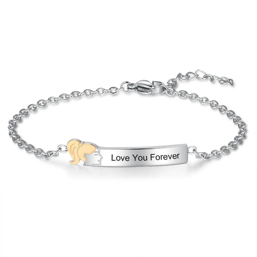 Chain Bracelet with Custom Name Engraved