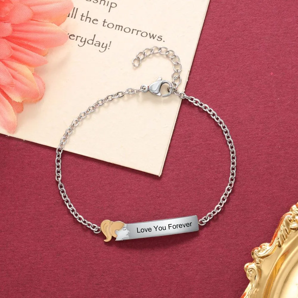 Chain Bracelet with Custom Name Engraved