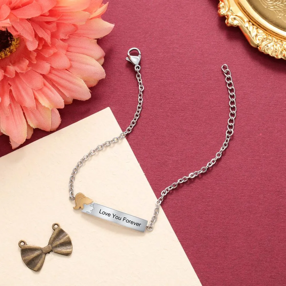 Chain Bracelet with Custom Name Engraved