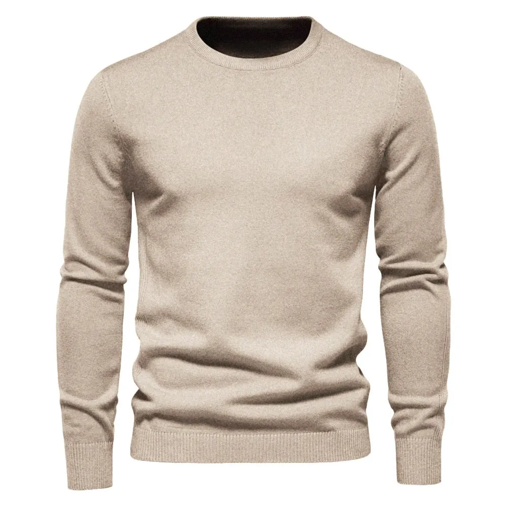 Citrus Lemon Long Sleeve Wool Mens Sweater