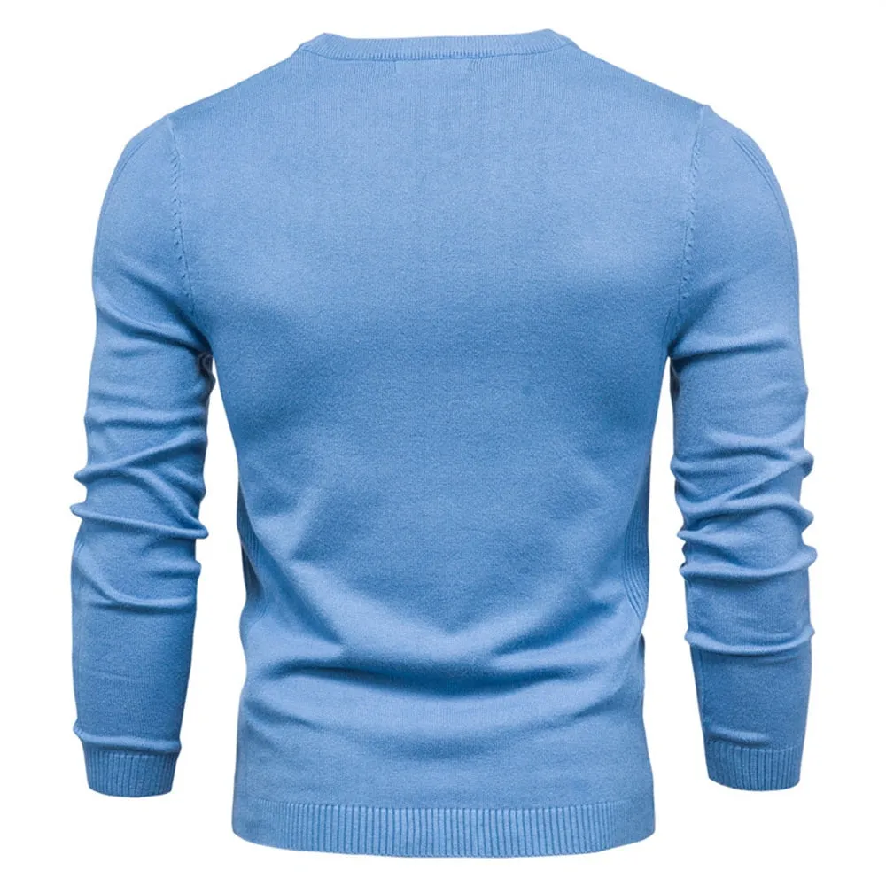 Citrus Lemon Long Sleeve Wool Mens Sweater