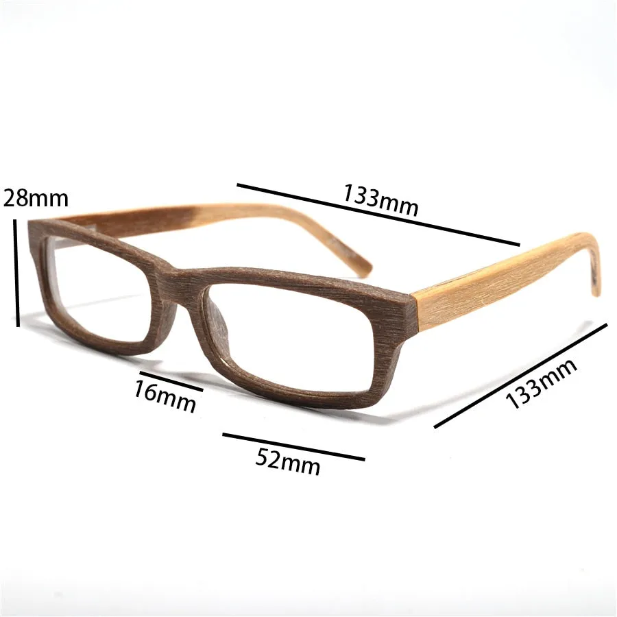 Cubojue Unisex Full Rim Small Rectangle Tr 90 Titanium Myopic Reading Glasses