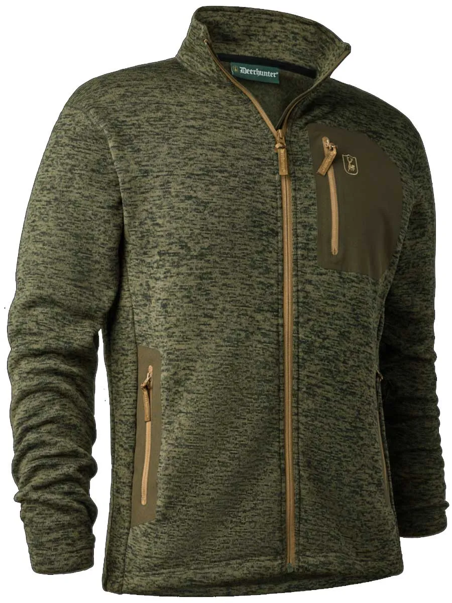 DEERHUNTER Sarek Knitted Jacket - Men's - Olive Night Melange