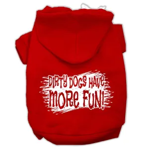 Dirty Dogs Screen Print Pet Hoodies Red Size XXL (18)