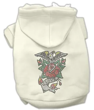 Eagle Rose Nailhead Hoodies Cream L (14)