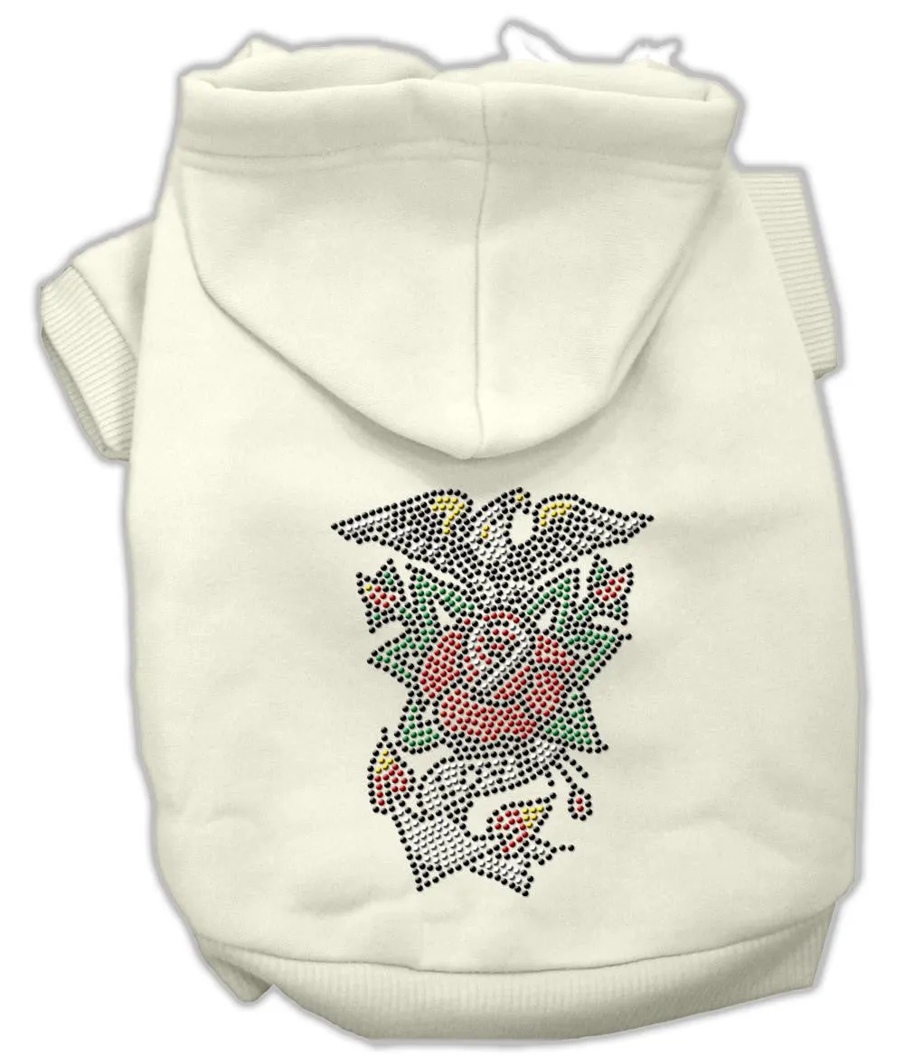 Eagle Rose Nailhead Hoodies Cream L (14)