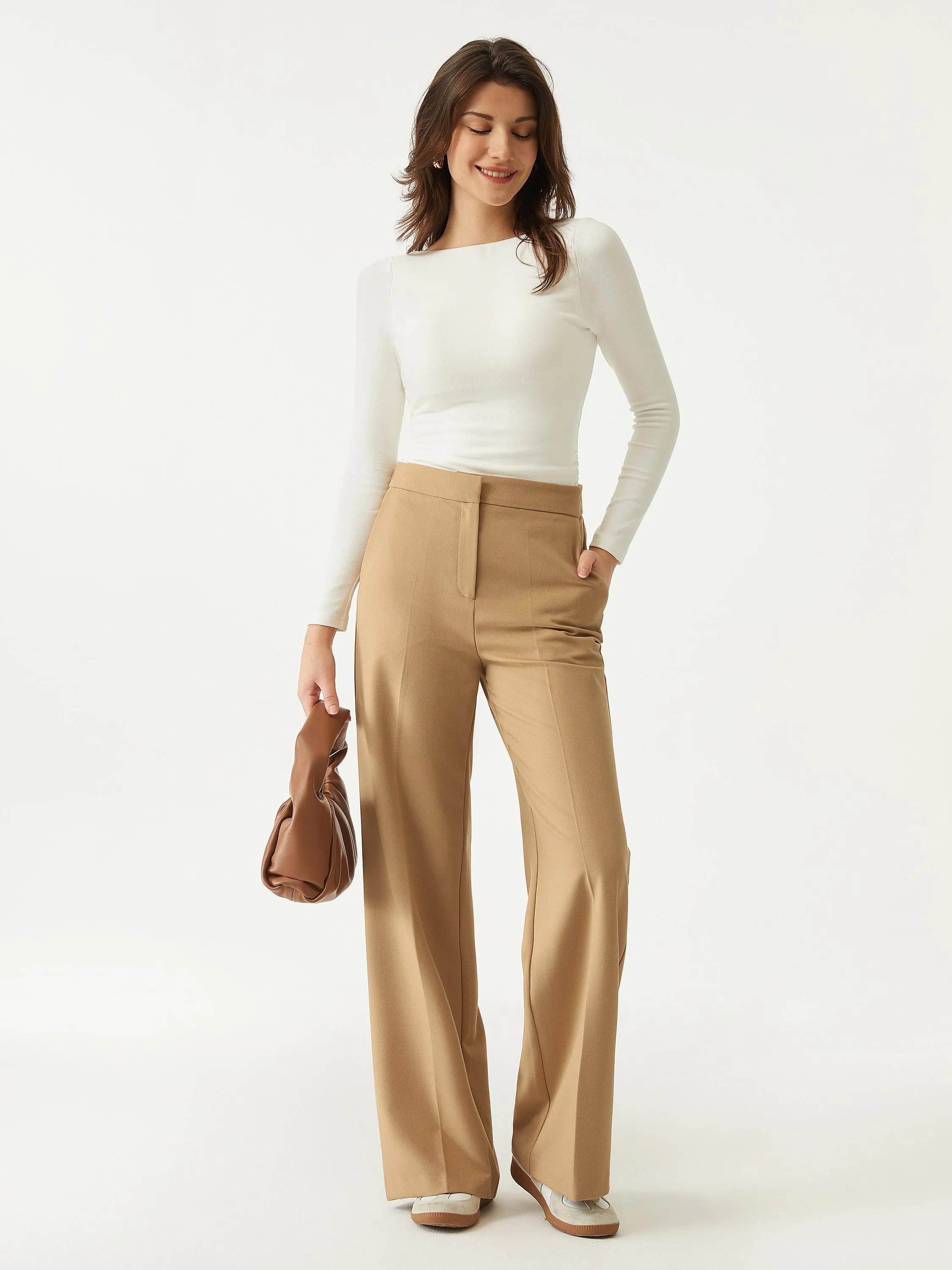 Effortless Slim Straight Leg Work Pants