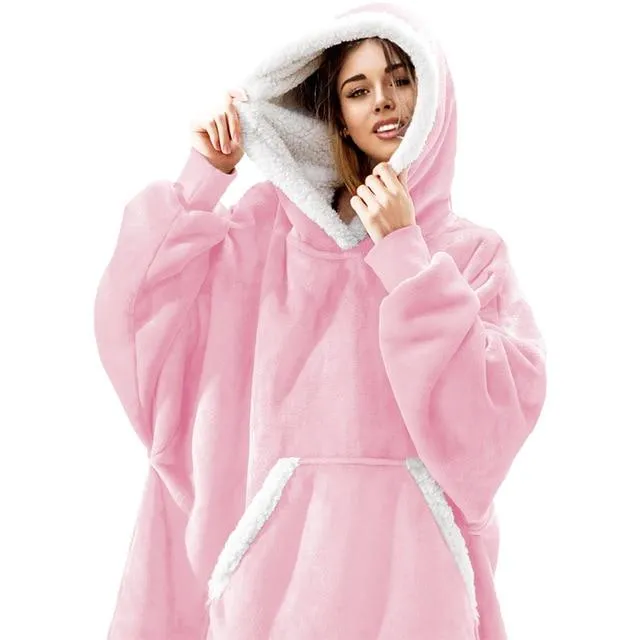 'Fluffie' Giant Hoodie with Sherpa Lining