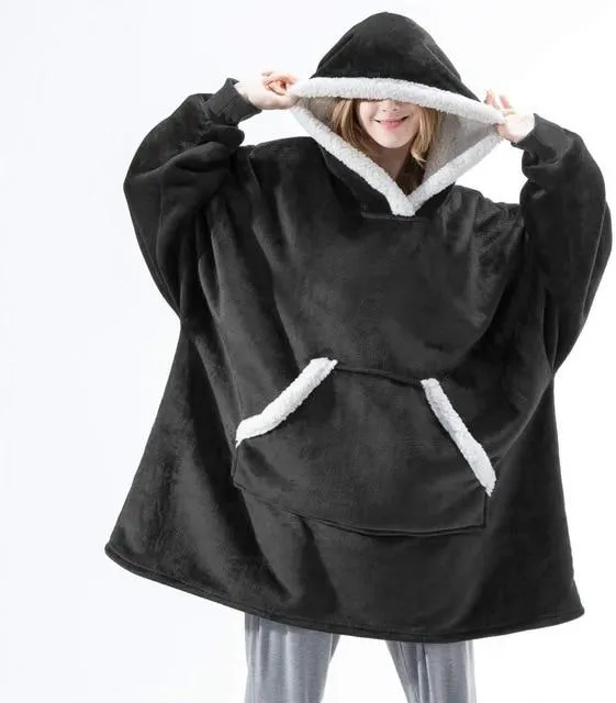 'Fluffie' Giant Hoodie with Sherpa Lining