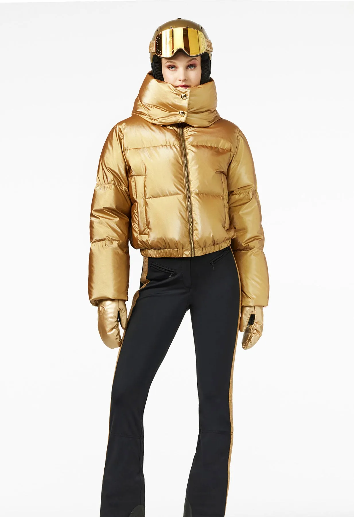 Goldbergh Oceane Down Ski Jacket in Gold