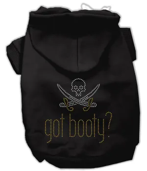 Got Booty Rhinestone Hoodies Black S (10)