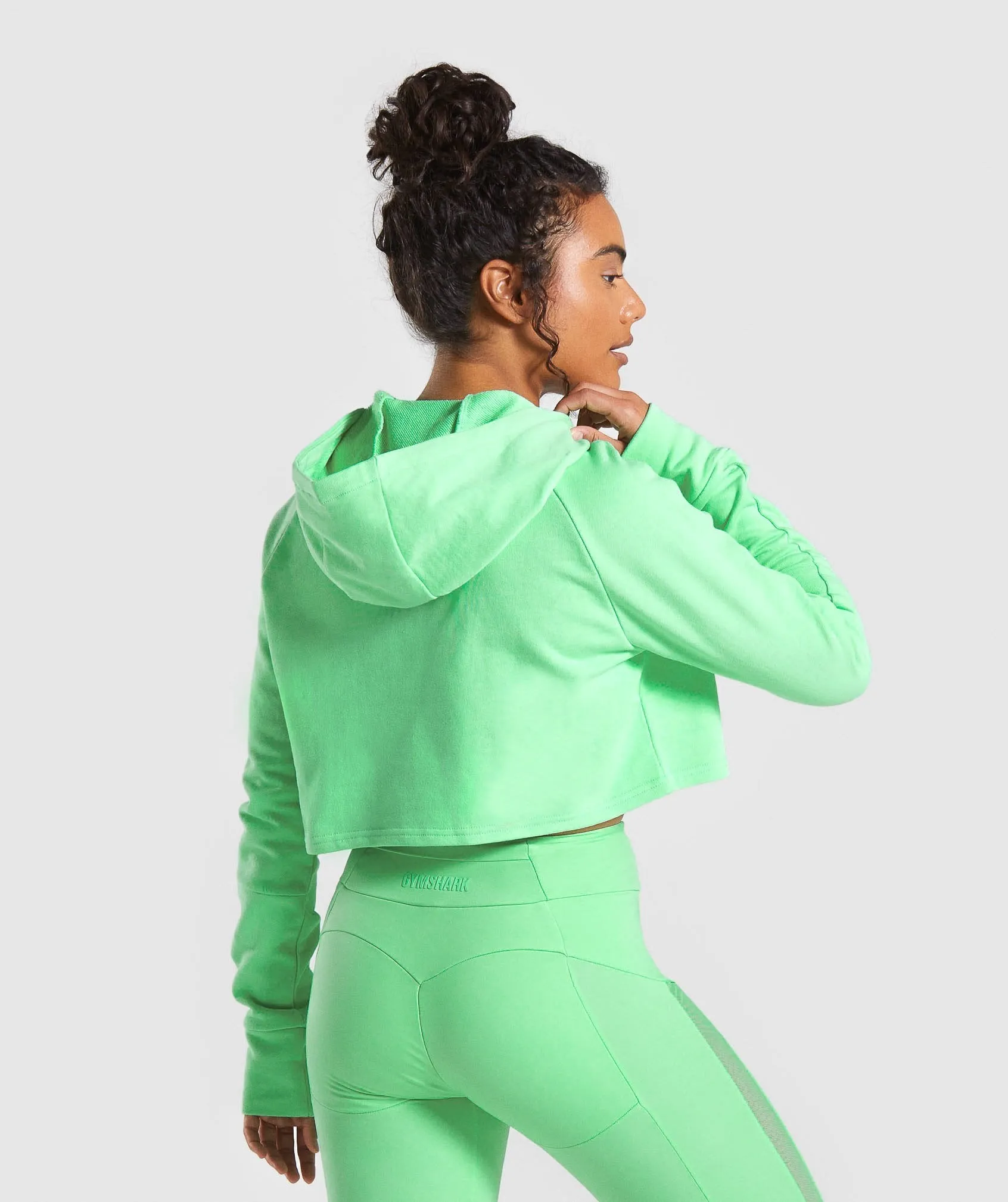 Gymshark Move Cropped Hoodie - Light Green