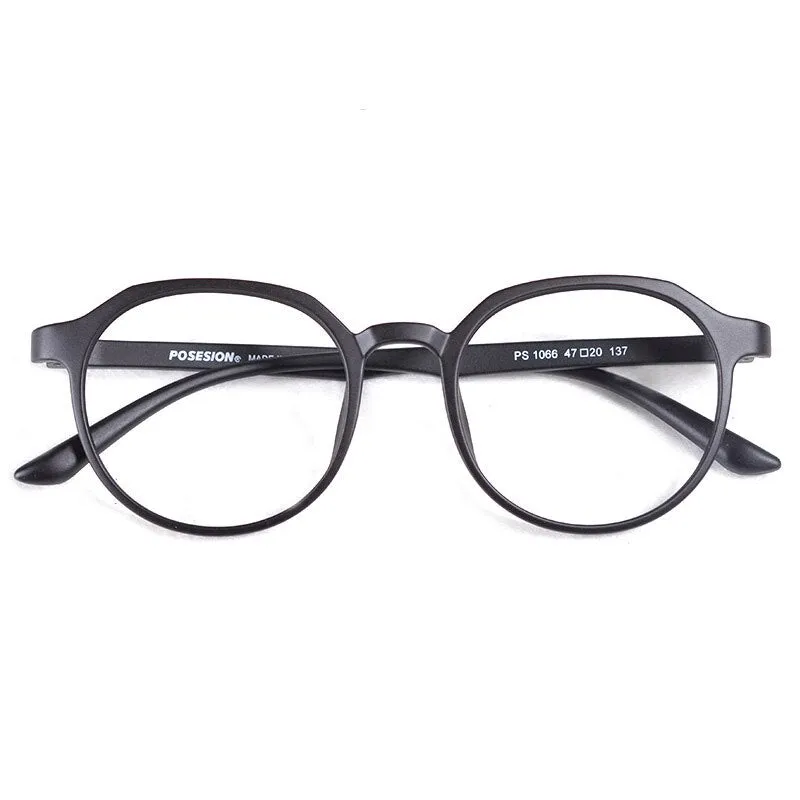 Hdcrafter Unisex Full Rim Round TR 90 Acetate Frame Eyeglasses Ps1066