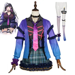 Hololive Virtual YouTuber NIJISANJI XSOLEIL Meloco Kyoran Cosplay Costume Sweet Lovely Skirt Suit