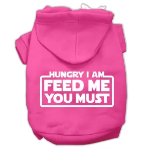 Hungry I Am Screen Print Pet Hoodies Bright Pink Size Med (12)