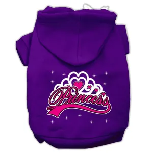 I'm a Princess Screen Print Pet Hoodies Purple Size XS (8)