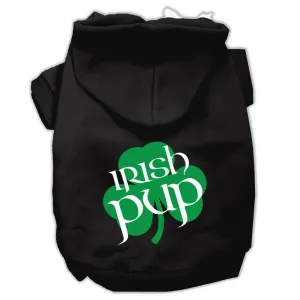 Irish Pup Screen Print Pet Hoodies Black Size XXL (18)