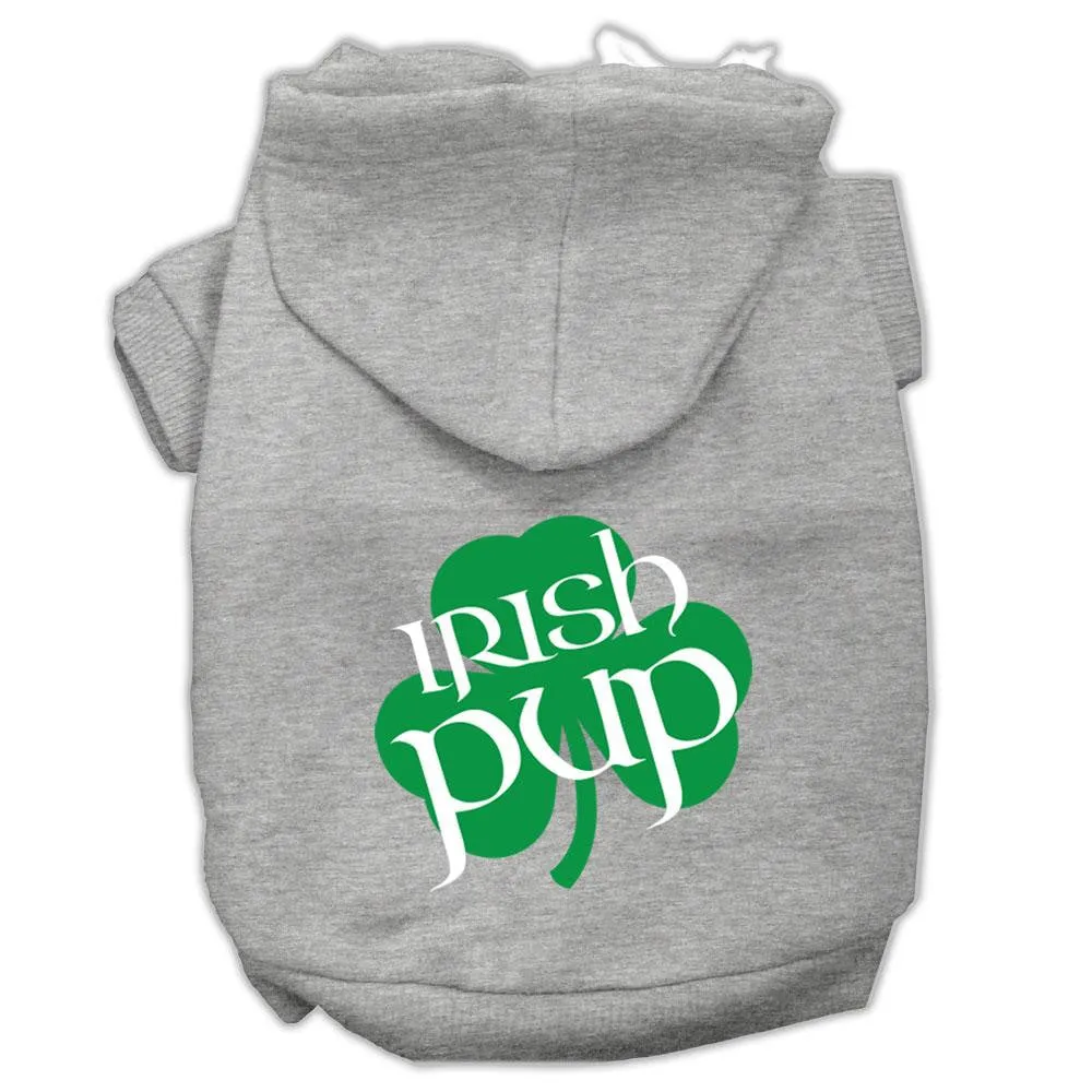 Irish Pup Screen Print Pet Hoodies Grey Size Xl (16)