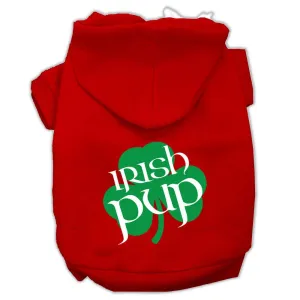 Irish Pup Screen Print Pet Hoodies Red Size XXXL (20)