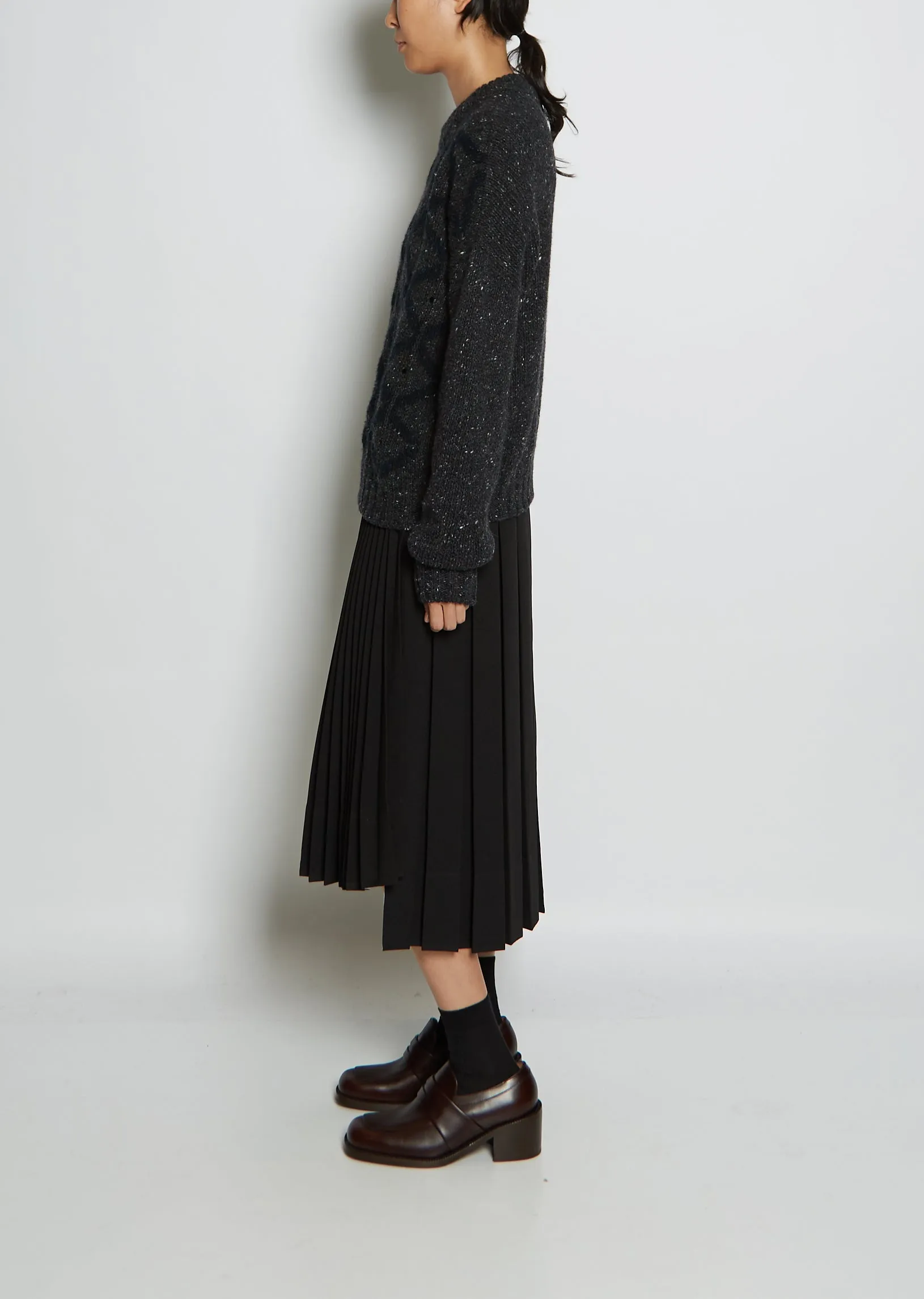 Jacquard Wool Cashmere Knit Sweater