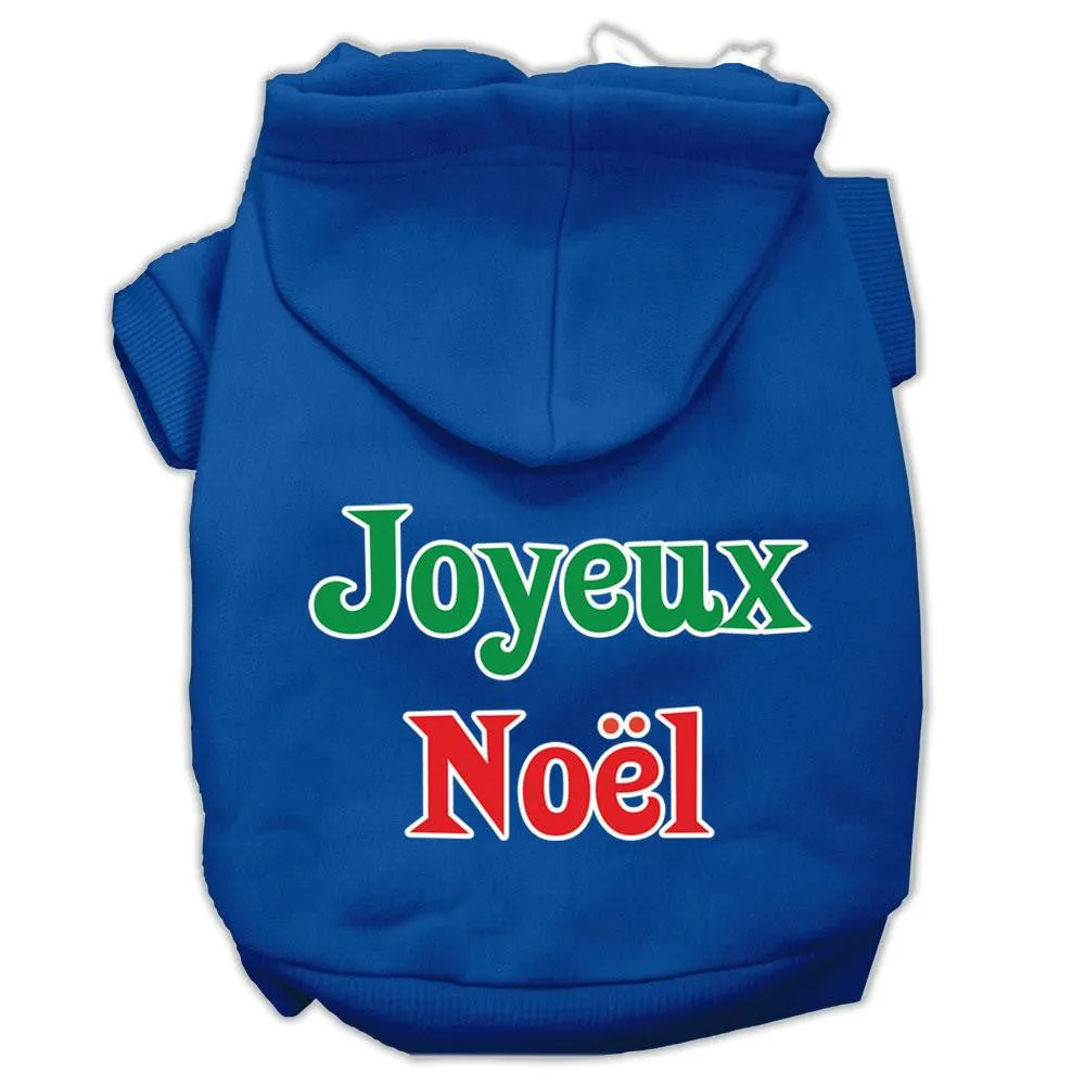 Joyeux Noel Screen Print Pet Hoodies Blue XXXL(20)