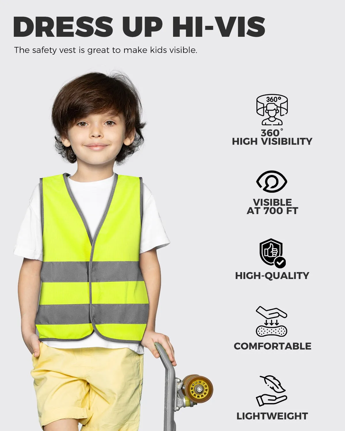 Kids Reflective Vest High Visibility Vest Child