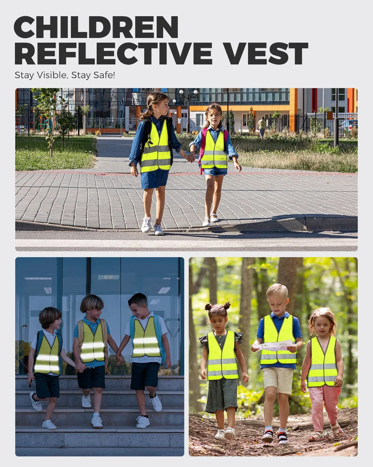 Kids Reflective Vest High Visibility Vest Child