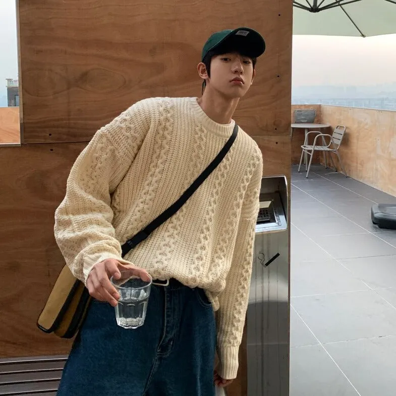 [Korean Style] 4 Colors Wool Oversized Knitted Sweater