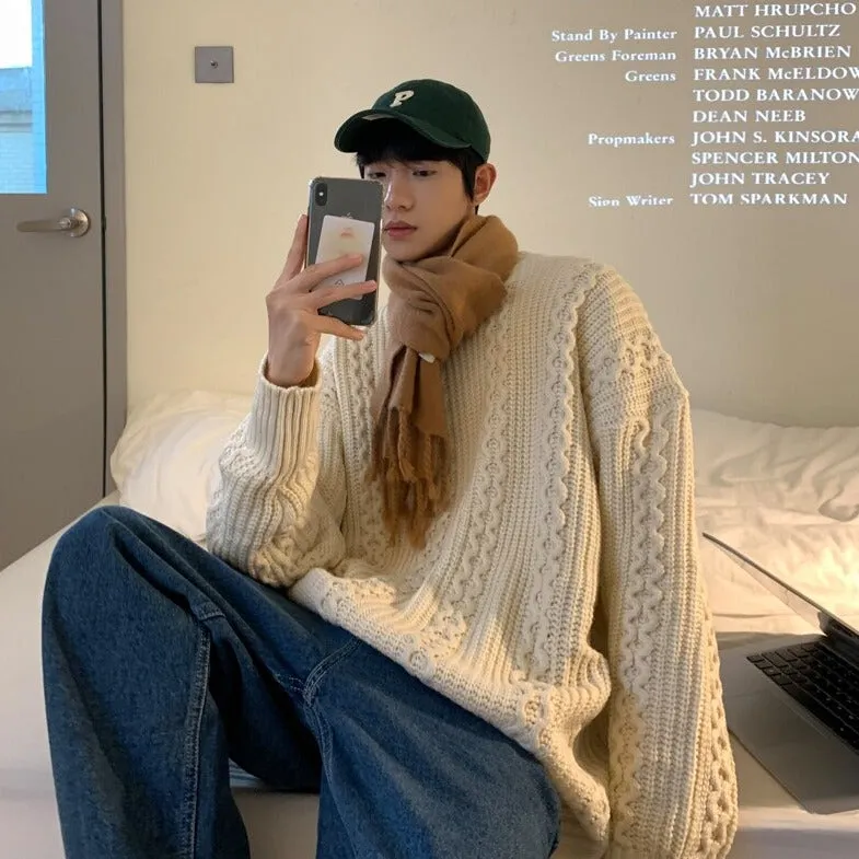 [Korean Style] 4 Colors Wool Oversized Knitted Sweater