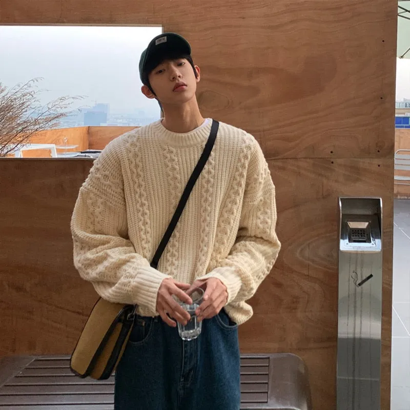 [Korean Style] 4 Colors Wool Oversized Knitted Sweater