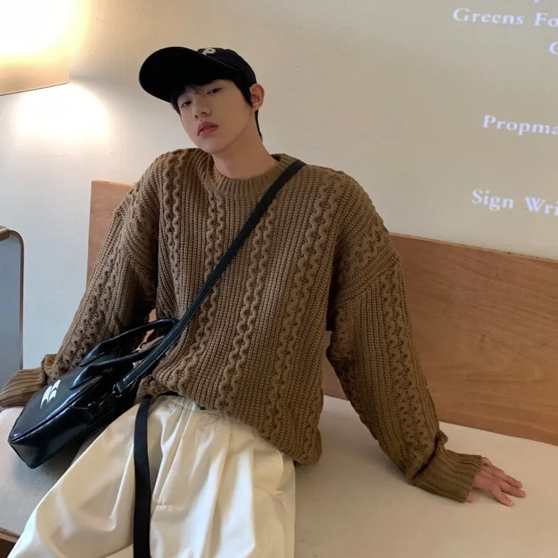 [Korean Style] 4 Colors Wool Oversized Knitted Sweater