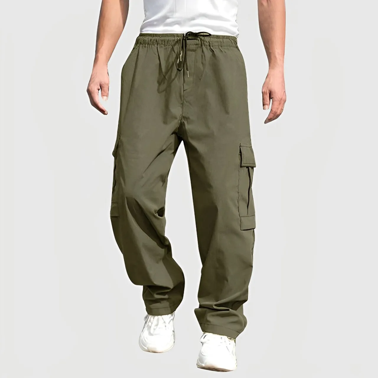 Men's Loose Cargo Pants with Drawstring | Perfect for Summer