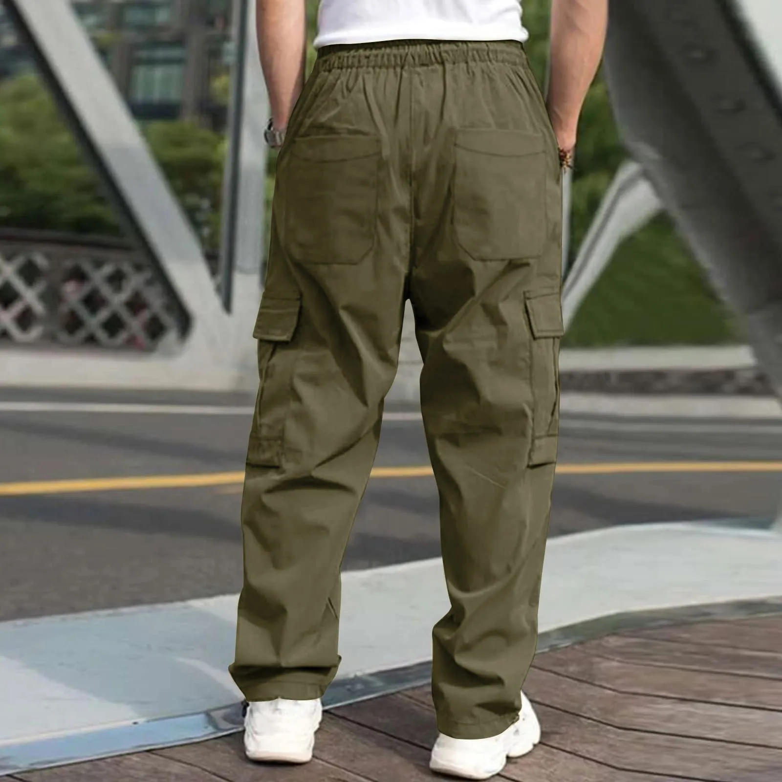 Men's Loose Cargo Pants with Drawstring | Perfect for Summer