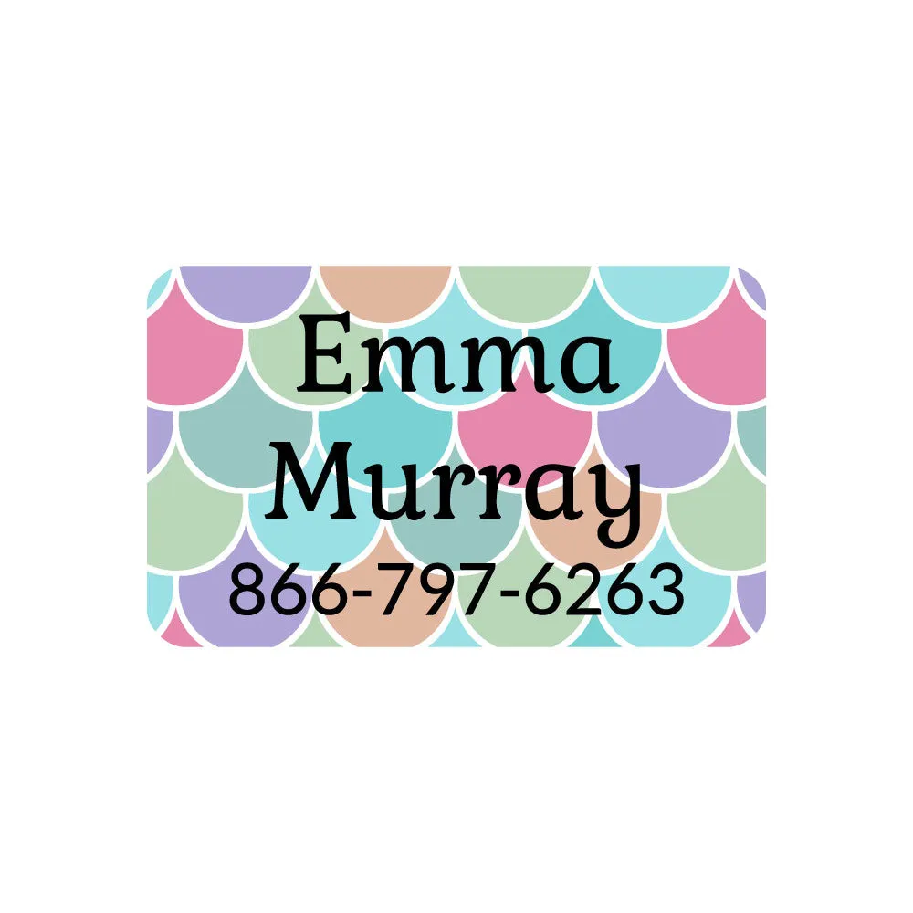 Mermaid Pattern Contact Clothing Labels