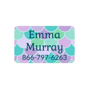 Mermaid Pattern Contact Clothing Labels