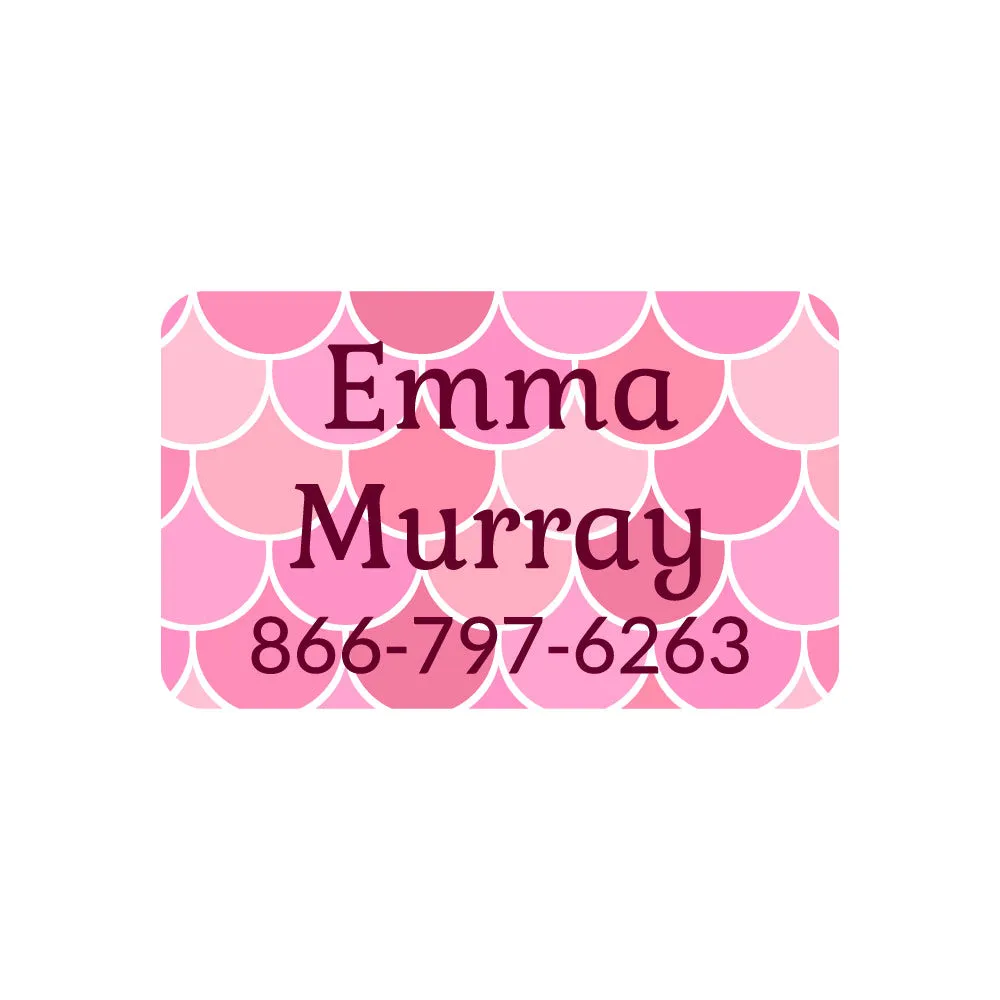 Mermaid Pattern Contact Clothing Labels