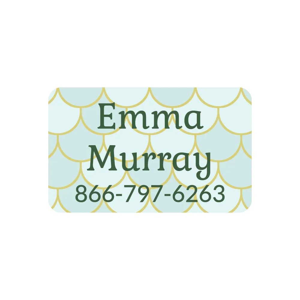 Mermaid Pattern Contact Clothing Labels