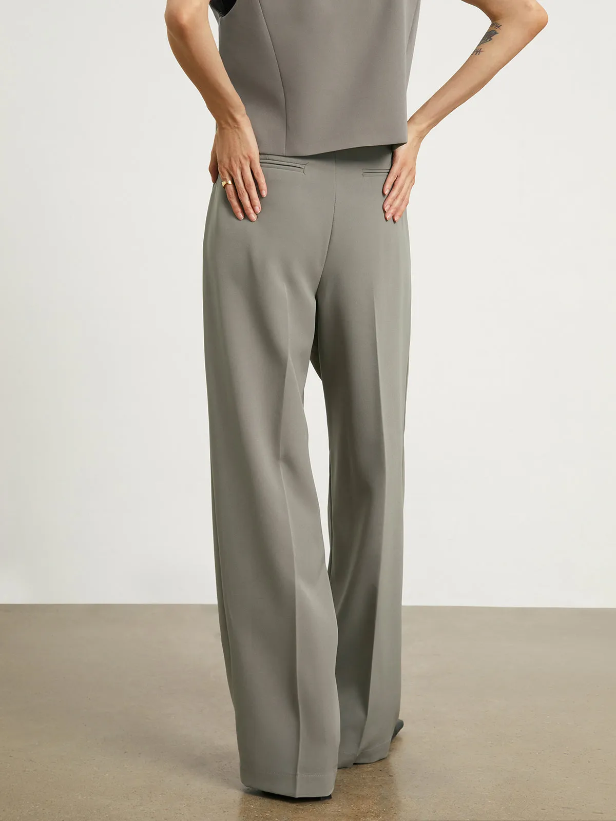 Minimalist Smart Graceful Wide Leg Pants